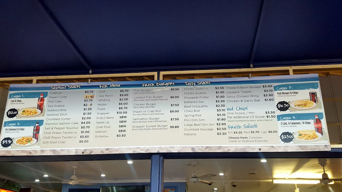Menu, Trawler Fresh Seafood