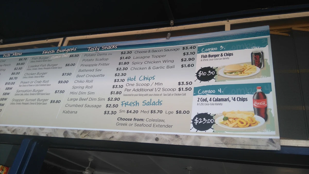 Menu, Trawler Fresh Seafood