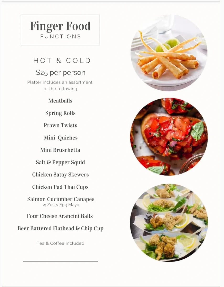 Menu, Forster Tuncurry Golf Club