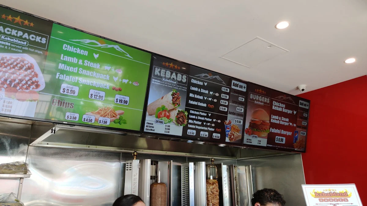 Menu, Kebabland