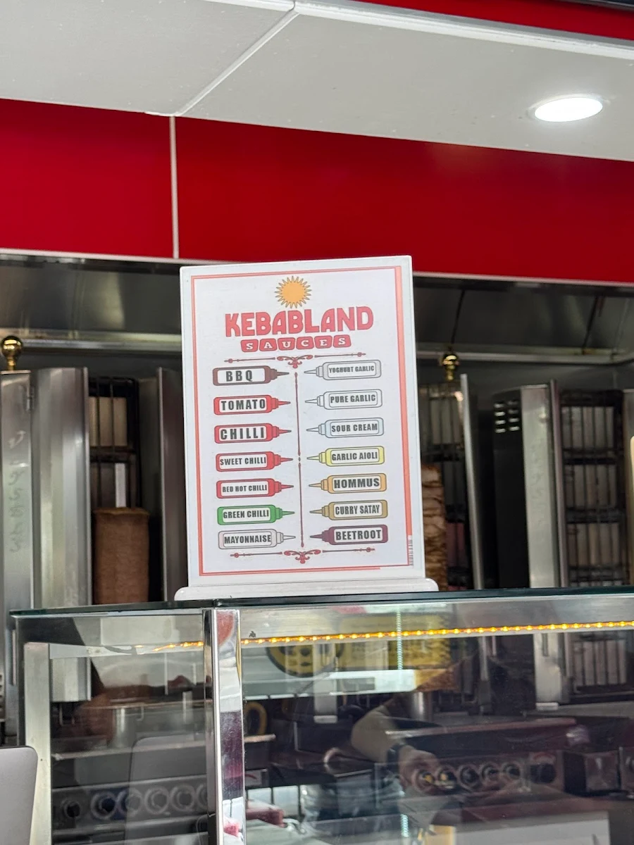 Menu, Kebabland