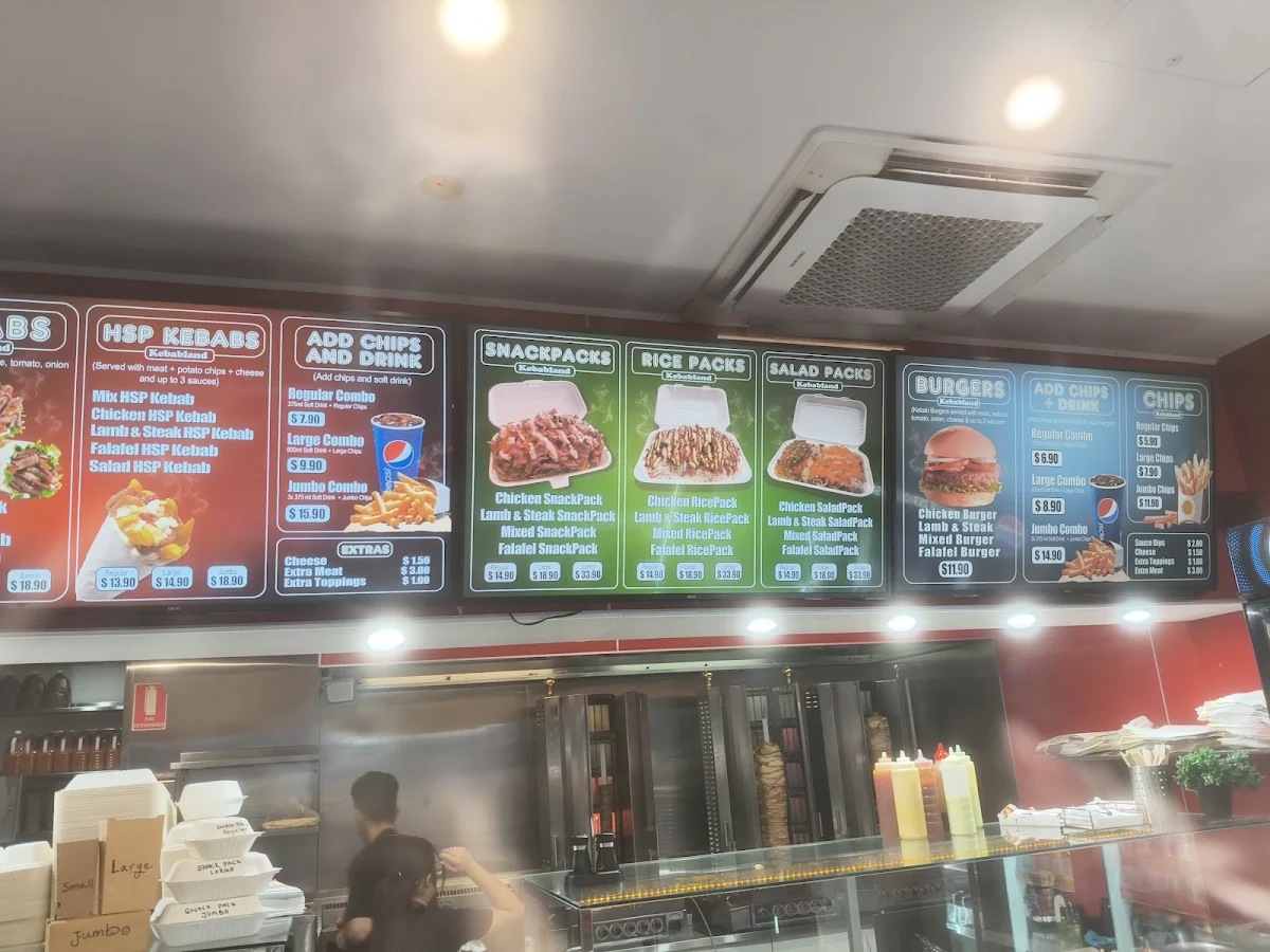 Menu, Kebabland
