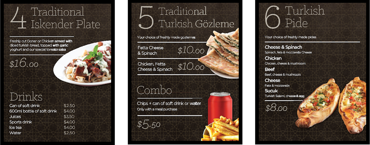 Menu, Sahara Grill Food Court Casula