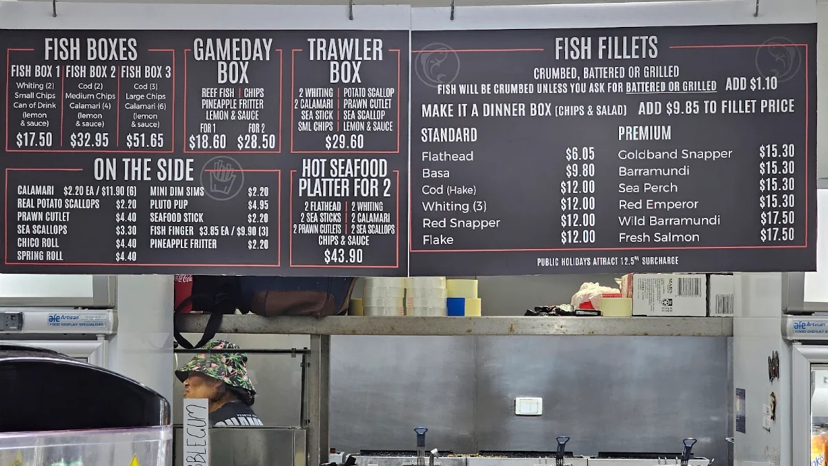 Menu, Seafood Lovers Cafe