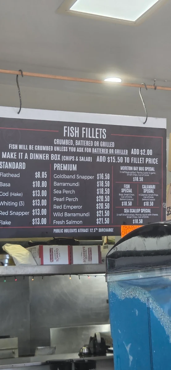 Menu, Seafood Lovers Cafe