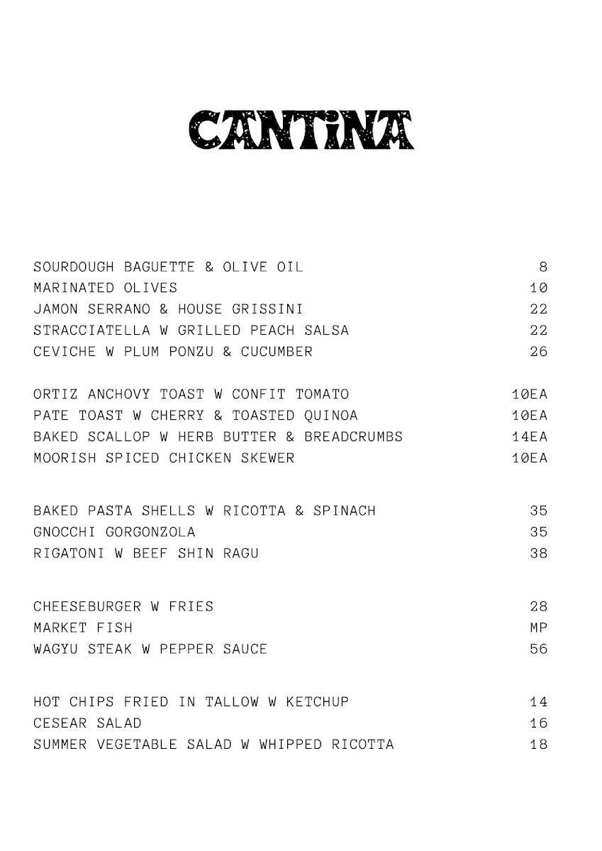 Menu, Piatto