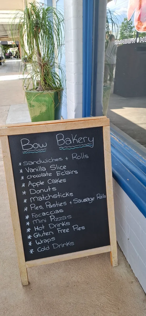 Menu, Bow Bakery Hopetoun-Rainbow