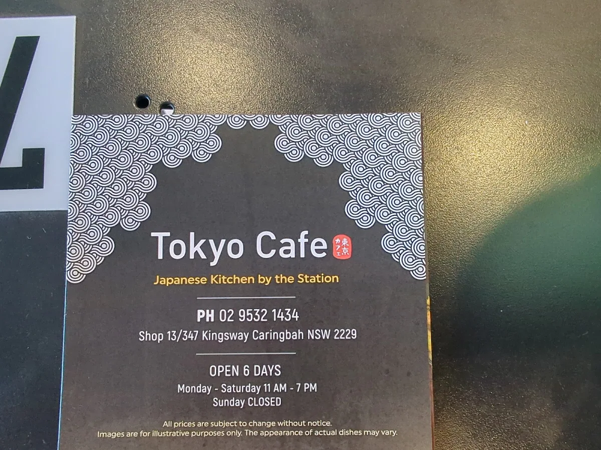 Menu, Caringbah Coffee House