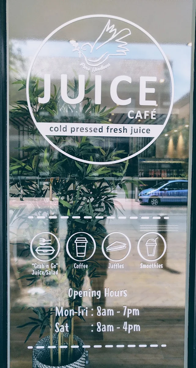 Menu, Juice Cafe Epping