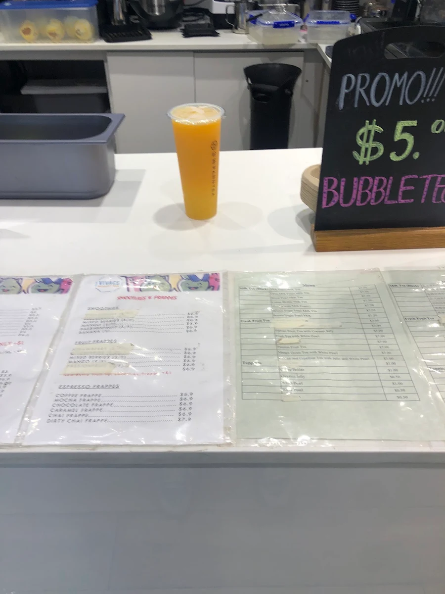 Menu, Juice Cafe Epping