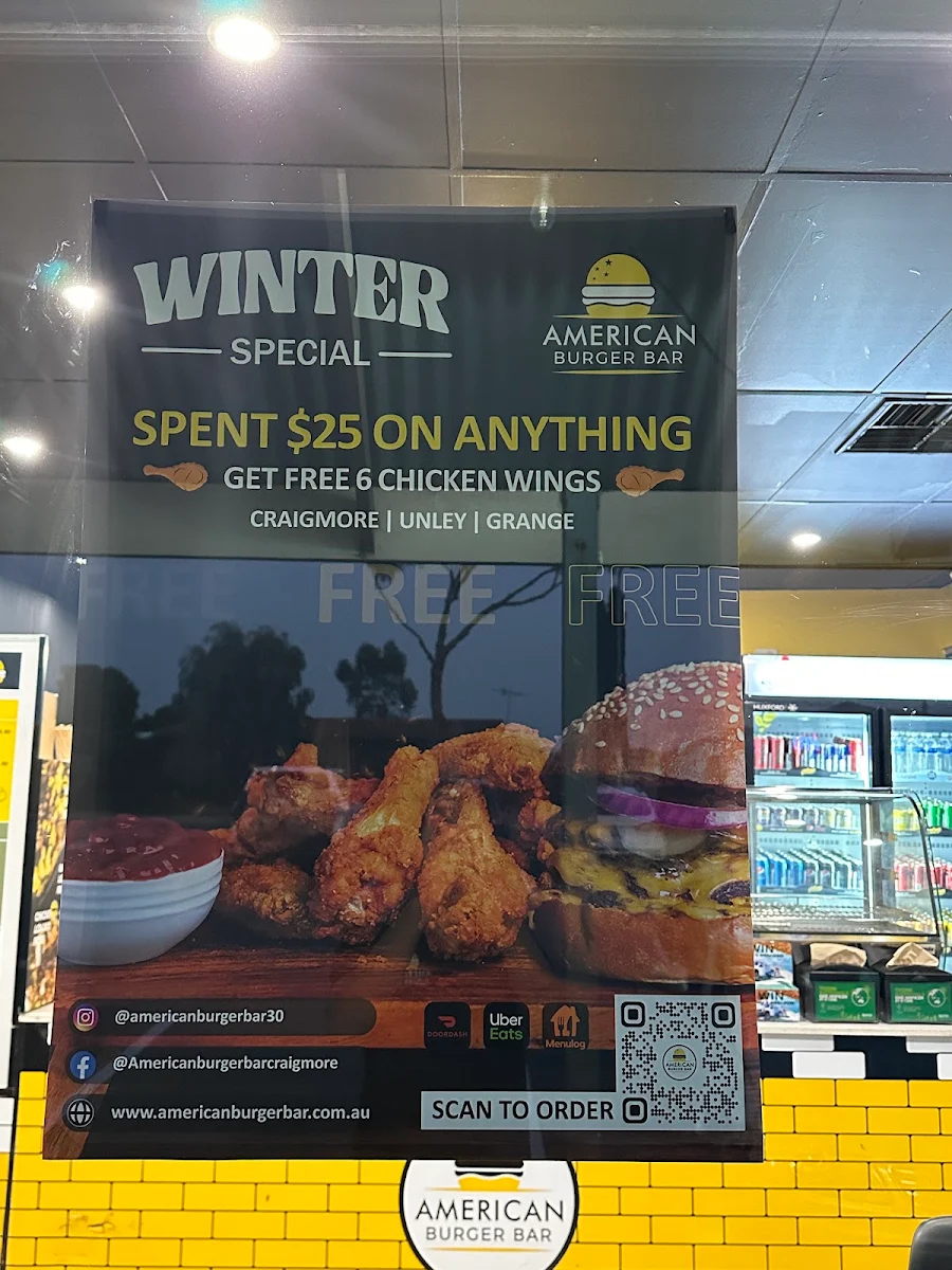 Menu, American Burger Bar