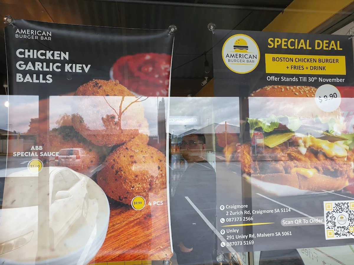 Menu, American Burger Bar
