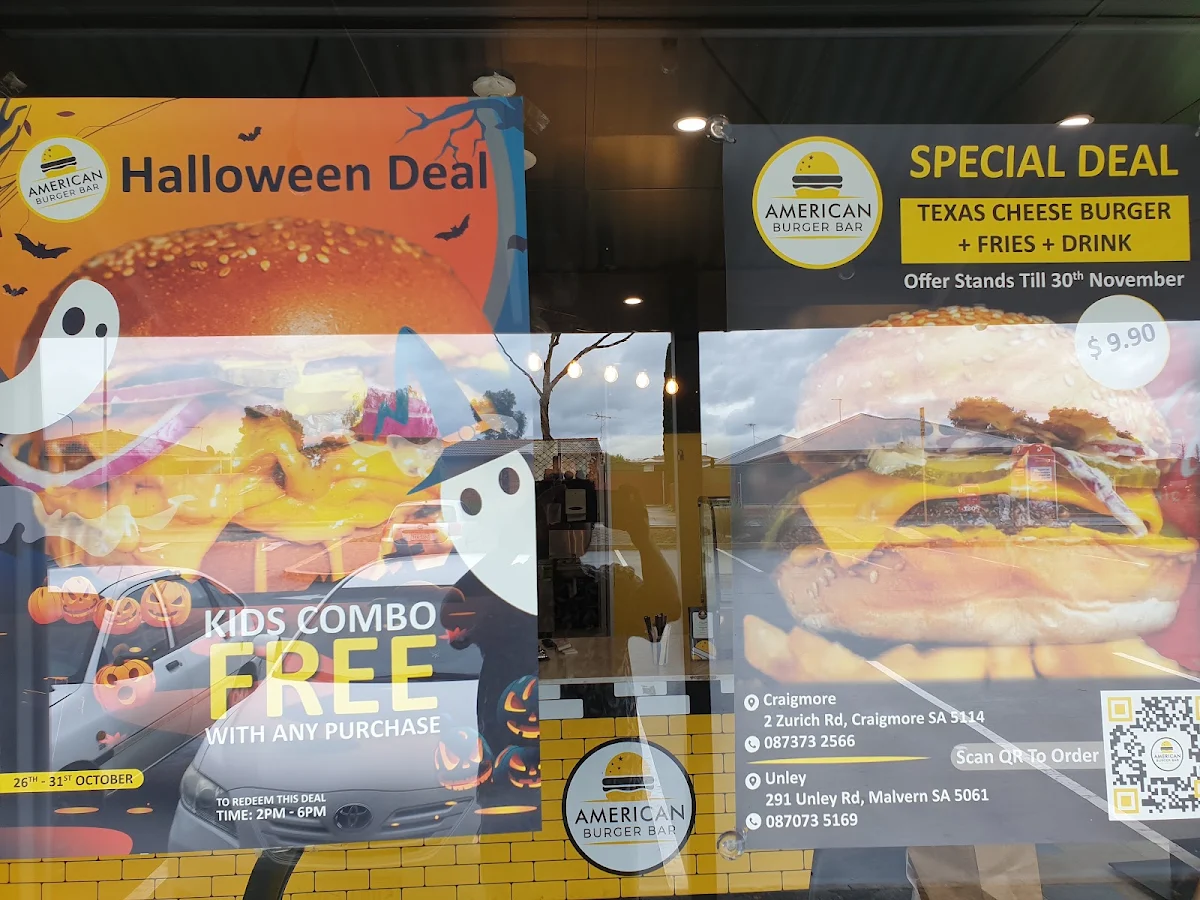 Menu, American Burger Bar