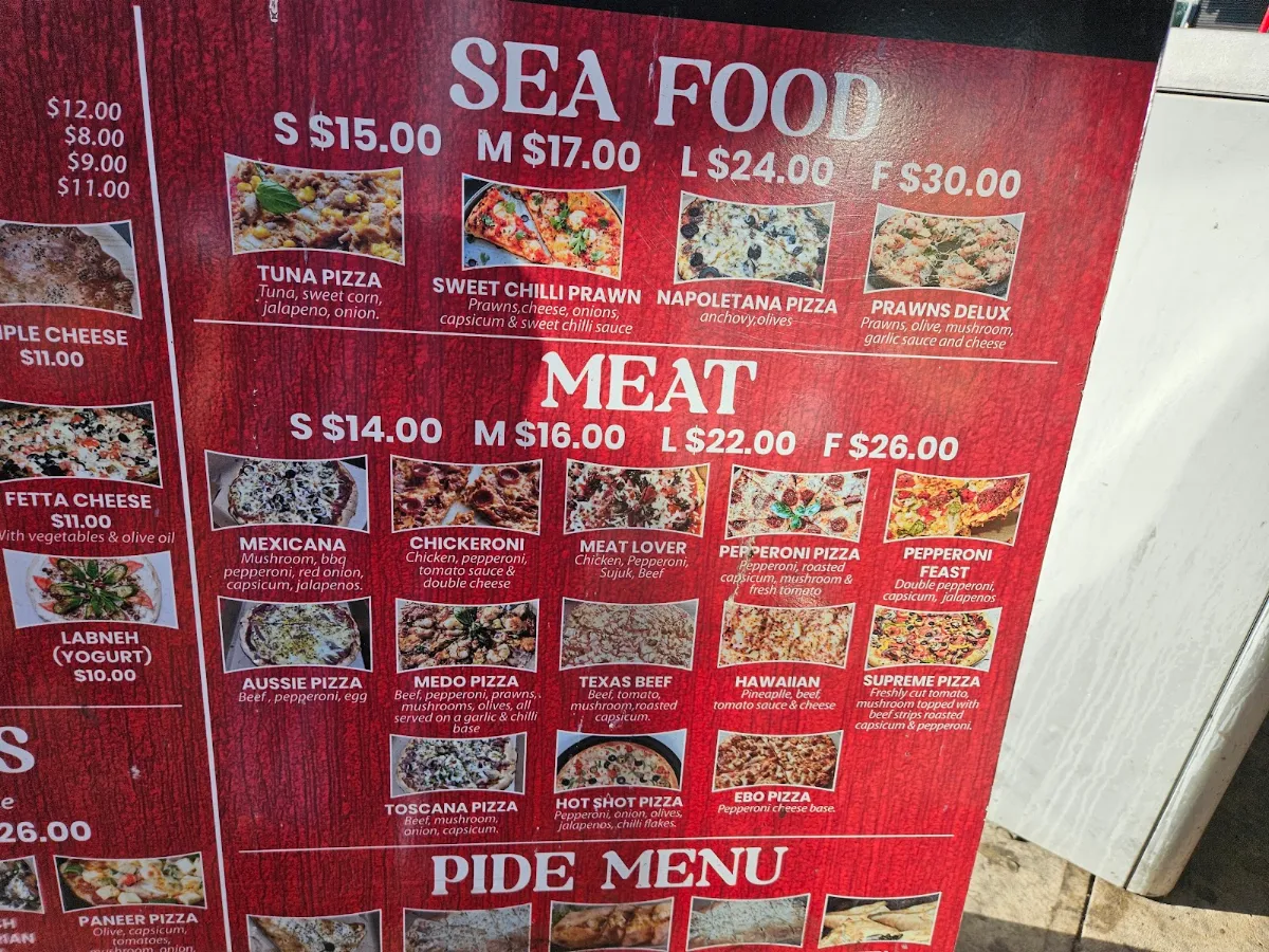 Menu, Mina Bakery Blacktown