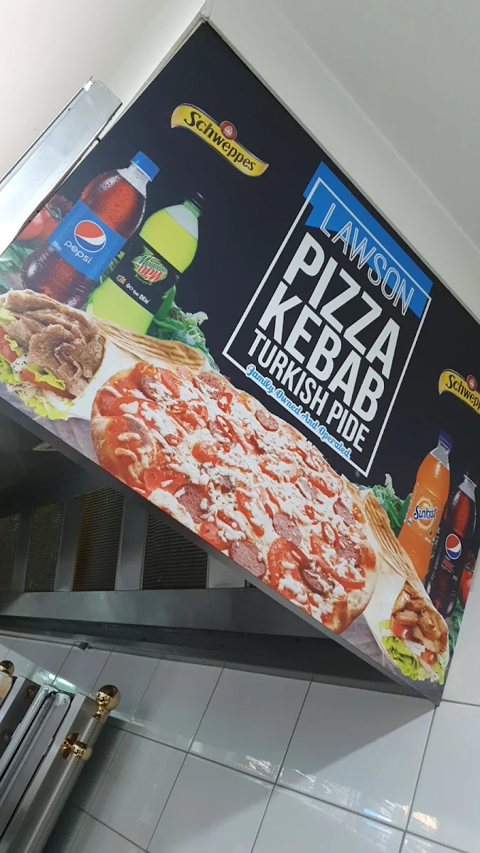 Menu, Lawson Pizza & Kebab