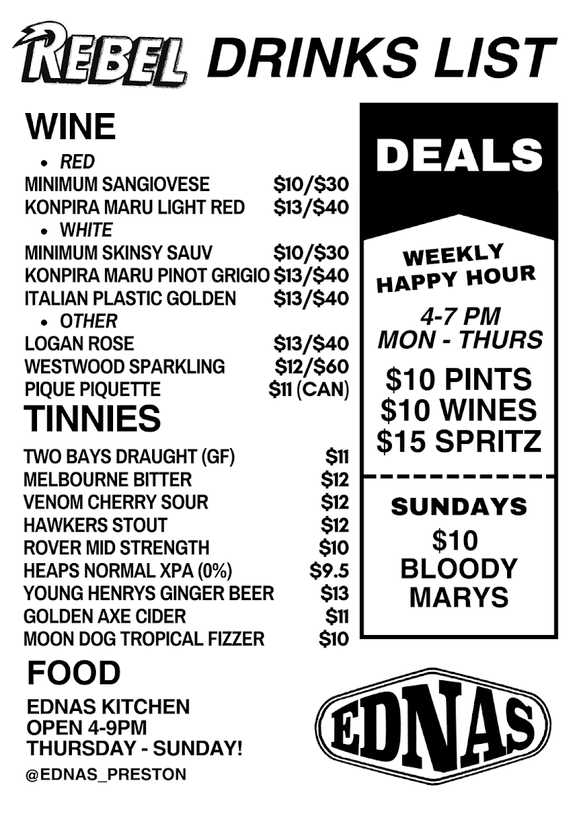 Menu, Rebel Rebel