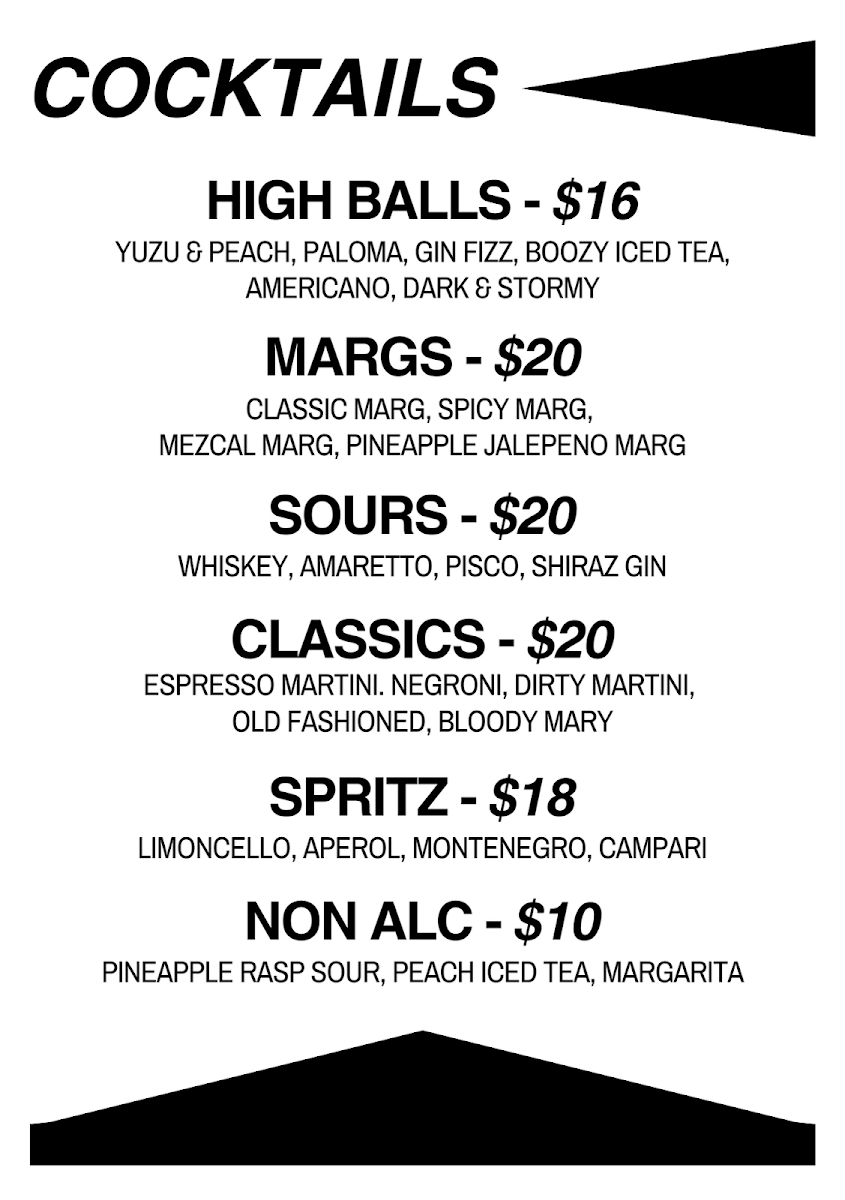 Menu, Rebel Rebel
