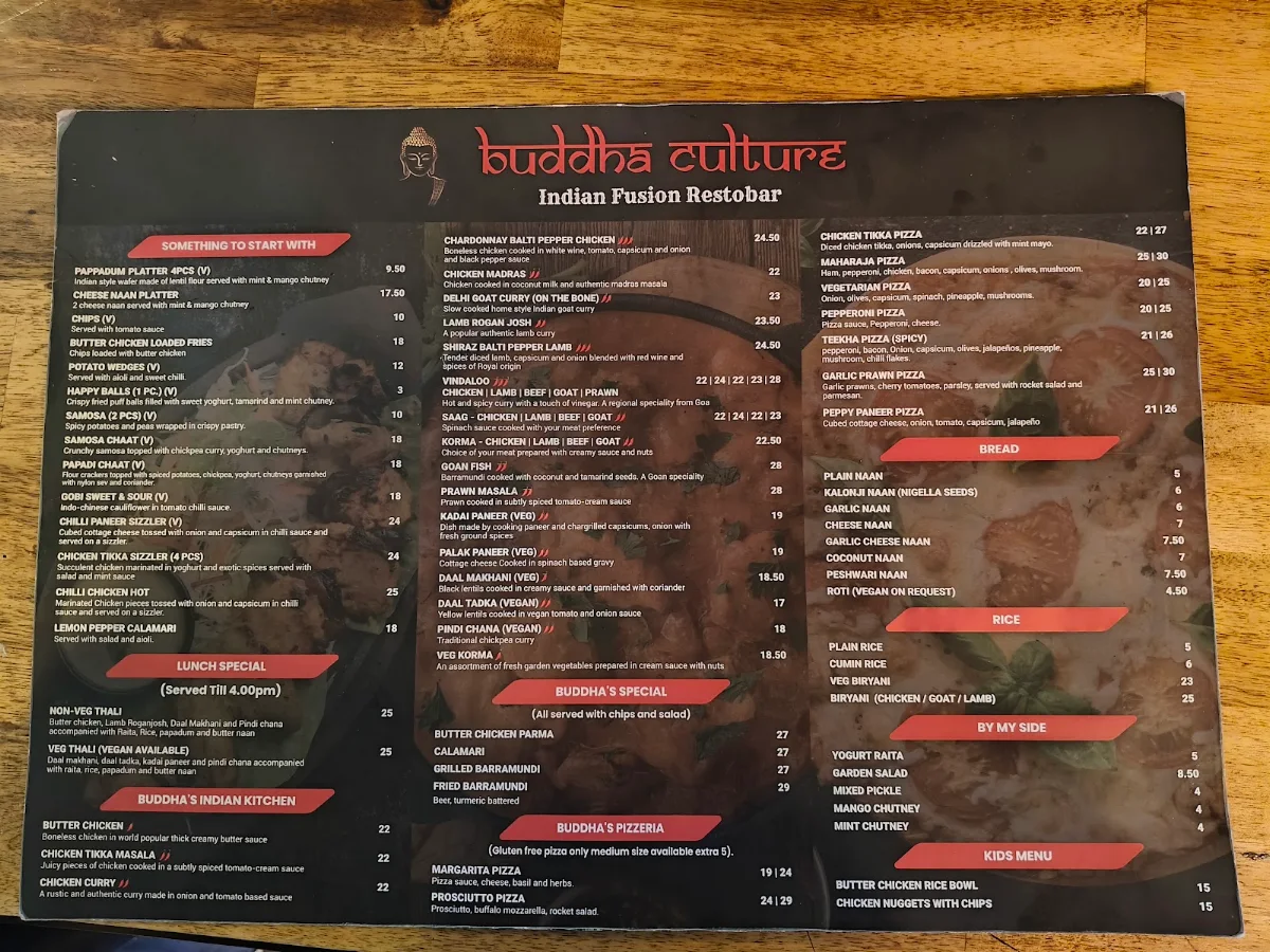 Menu, Bombay Rocks
