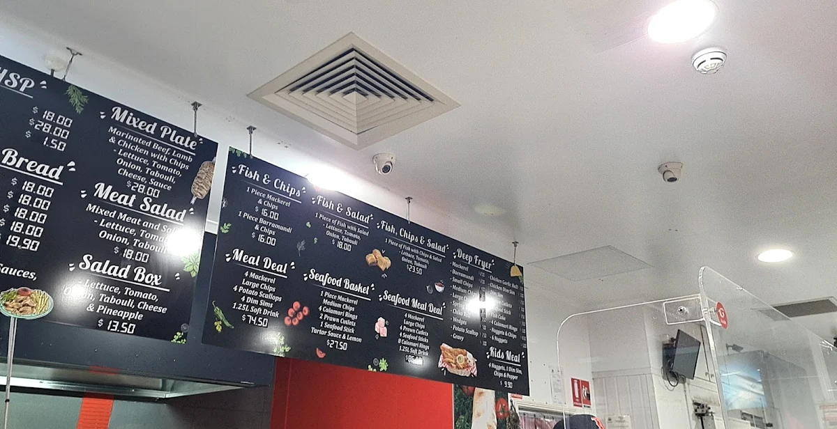 Menu, Ali G's Kebabs, Fish & Chips Edmonton