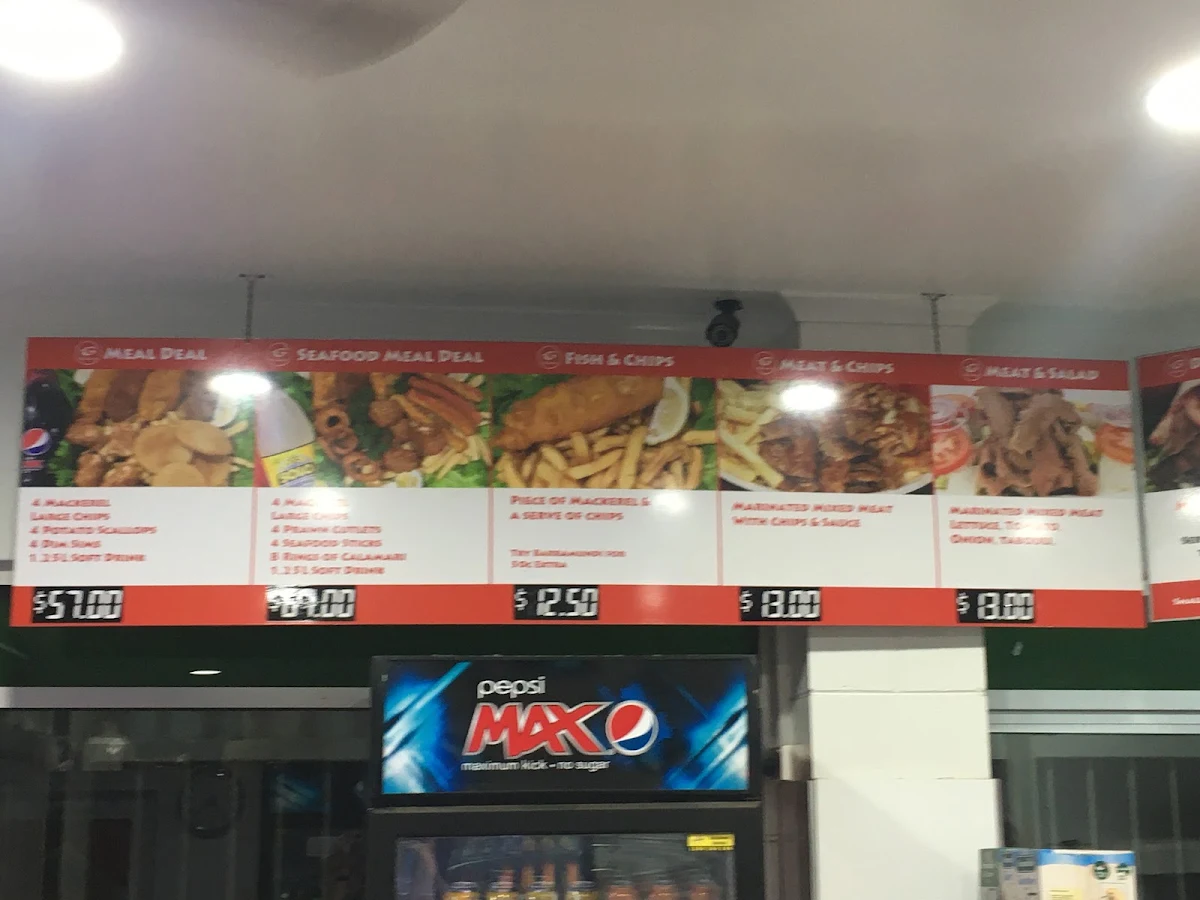 Menu, Ali G's Kebabs, Fish & Chips Edmonton