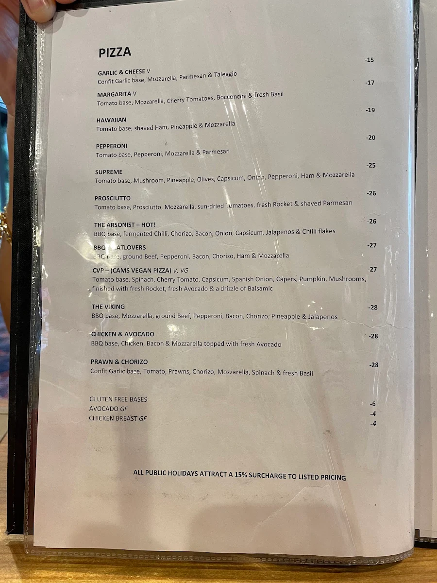 Menu, Archibald Hotel