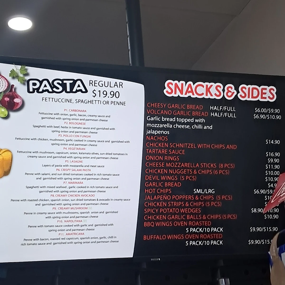 Menu, Pizza 888 Balwyn