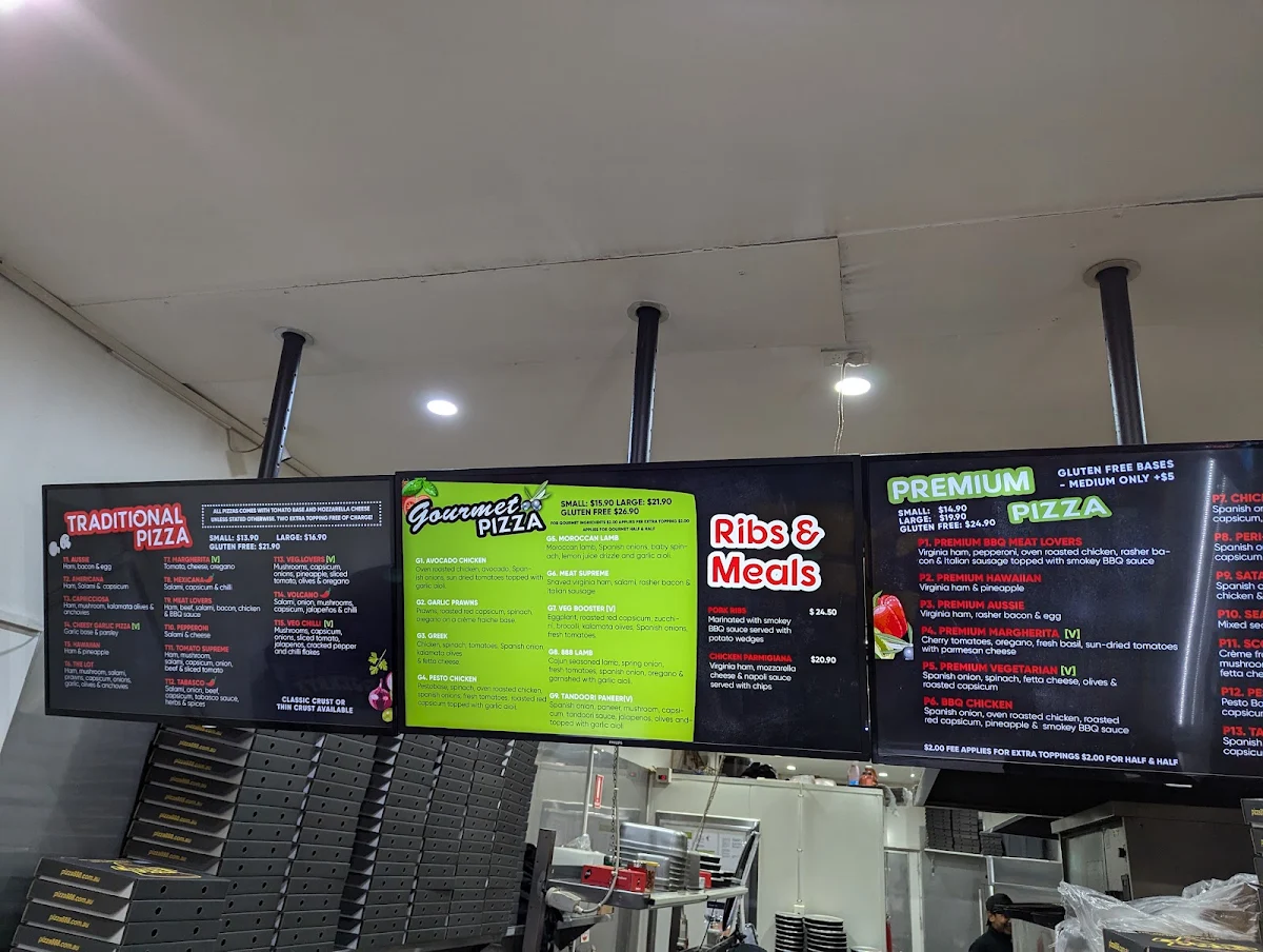 Menu, Pizza 888 Balwyn