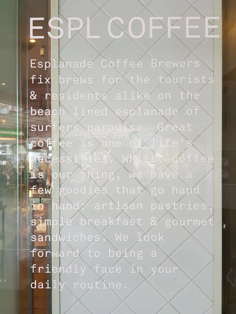Menu, ESPL Coffee Brewers