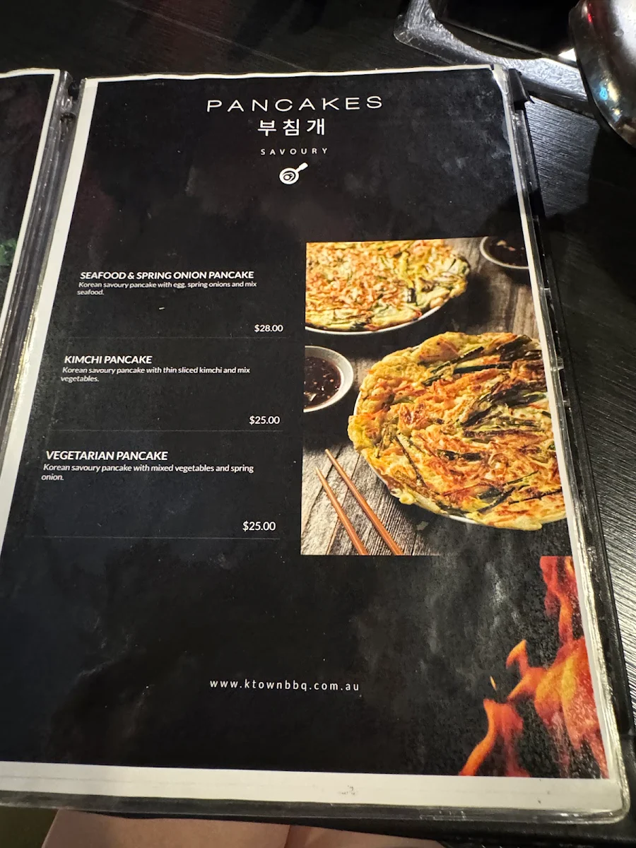 Menu, K - Town Korean BBQ House