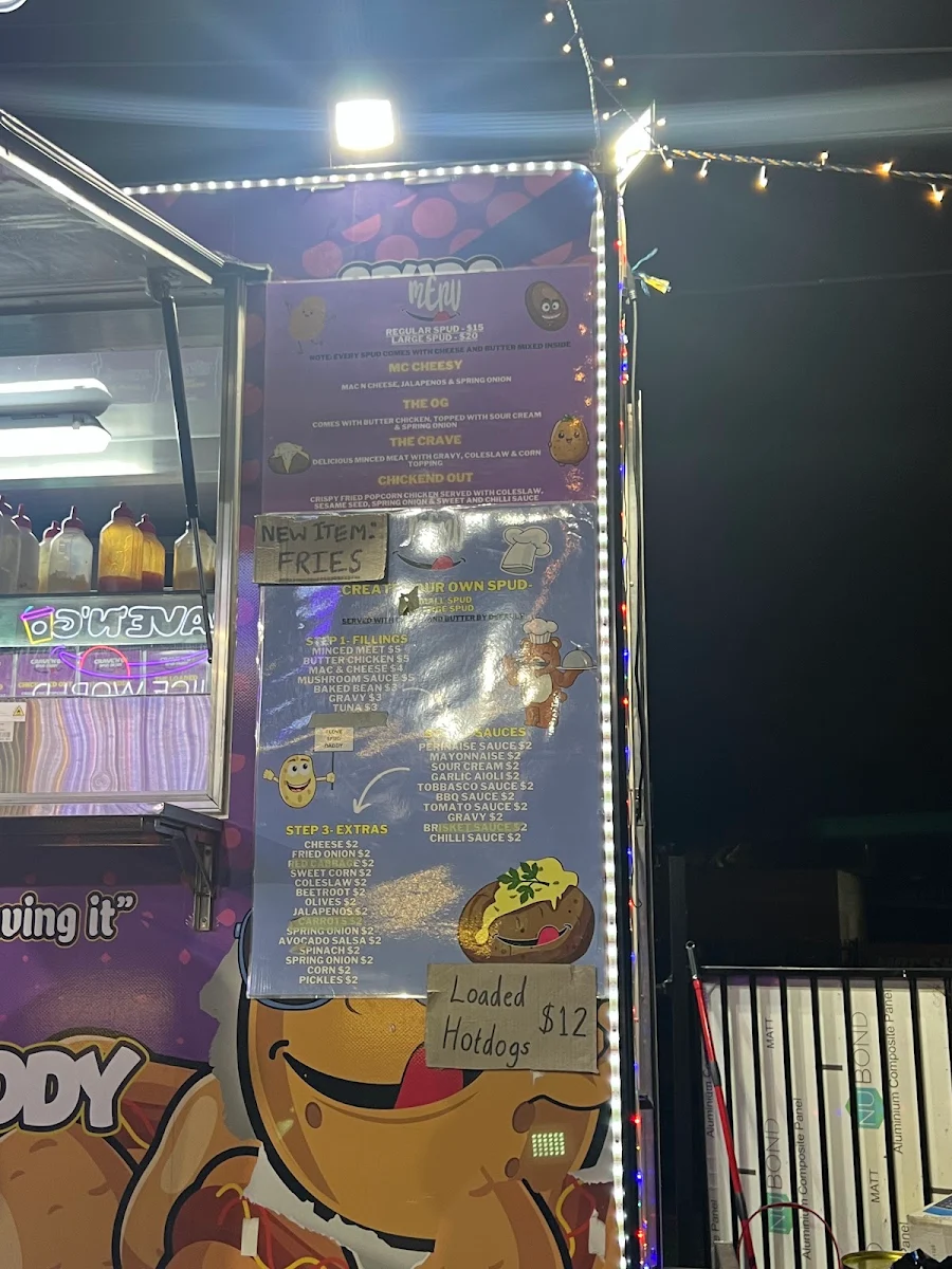 Menu, Spud Daddy Campbellfield