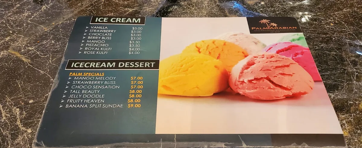 Menu, Palm Arabia by Jannat Al Mandi