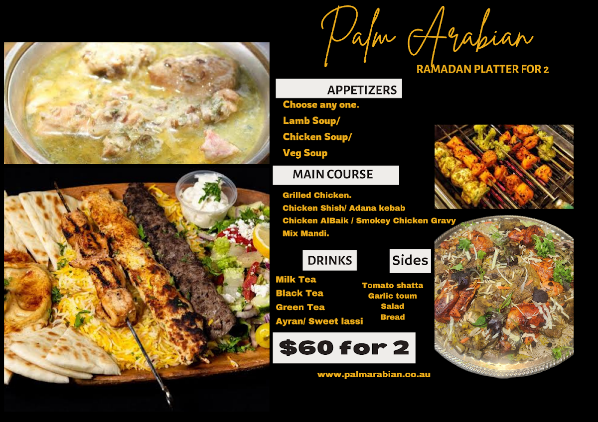 Menu, Palm Arabia by Jannat Al Mandi