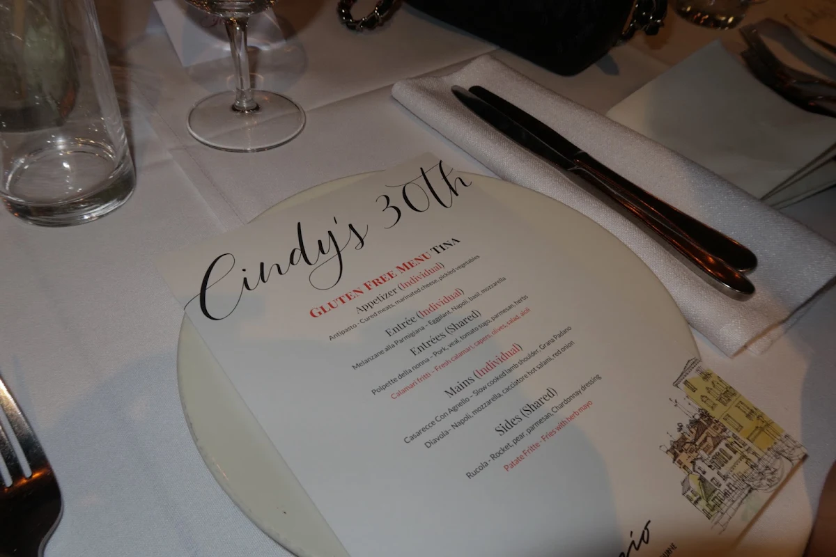 Menu, Tazio