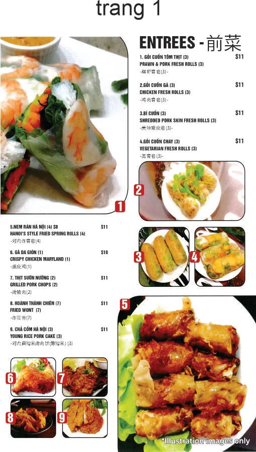 Menu, Nem Riverwood