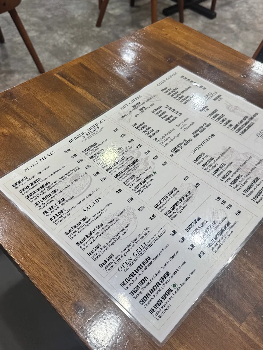 Menu, St George’s Bakehouse - Brickworks