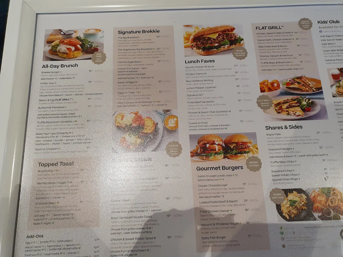 Menu, The Coffee Club