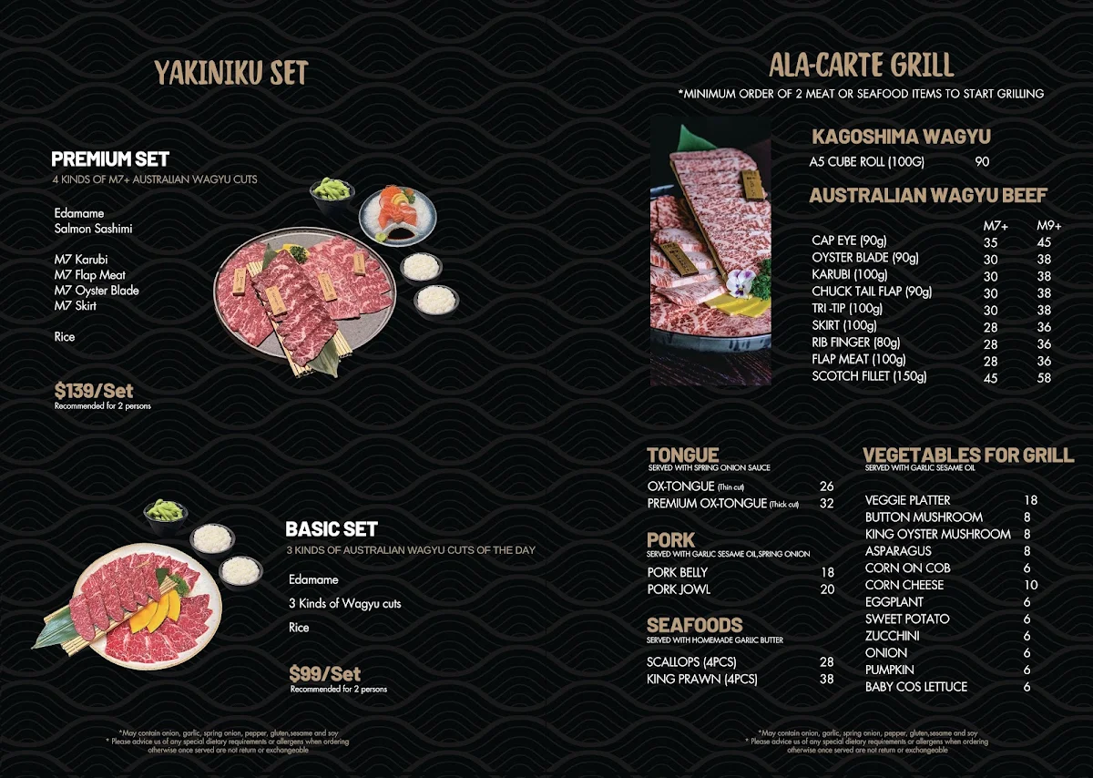 Menu, Nobi Yakiniku