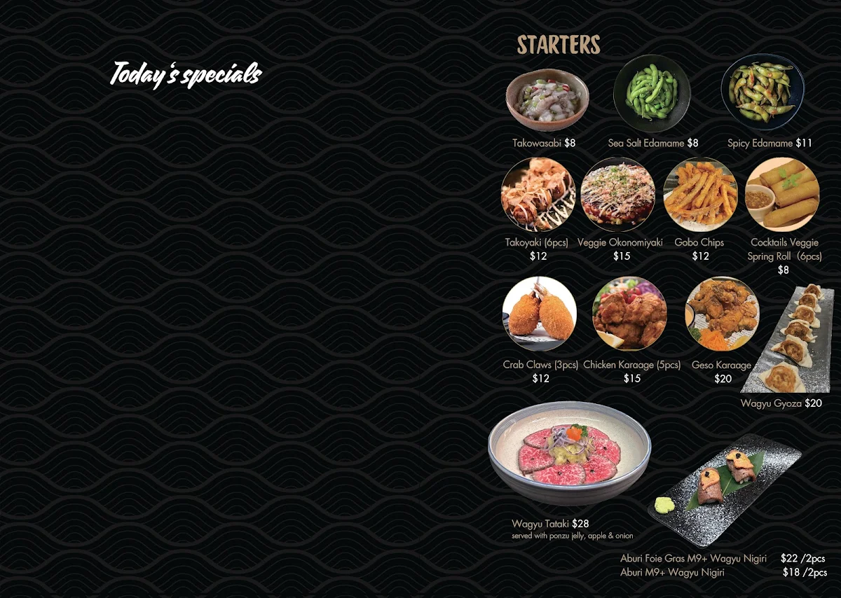 Menu, Nobi Yakiniku