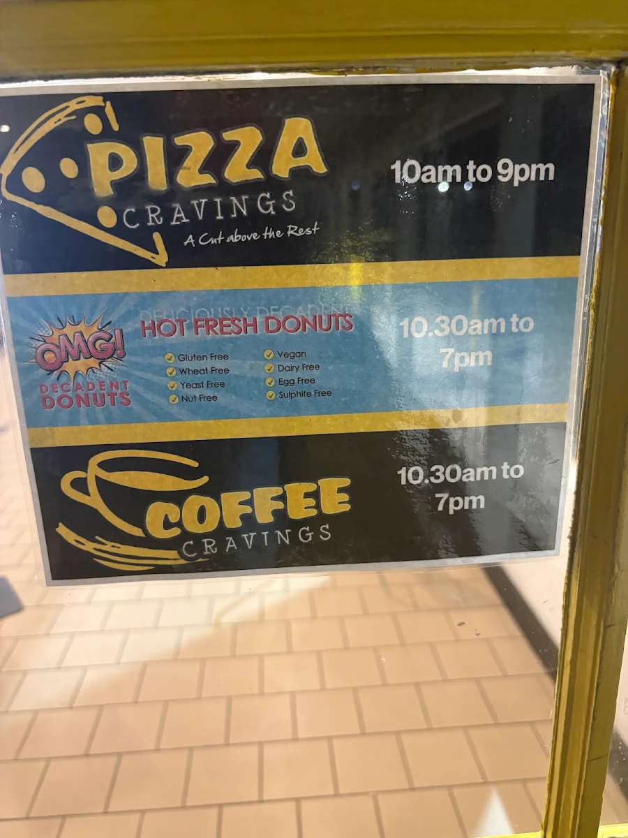 Menu, Pizza Cravings Dubbo