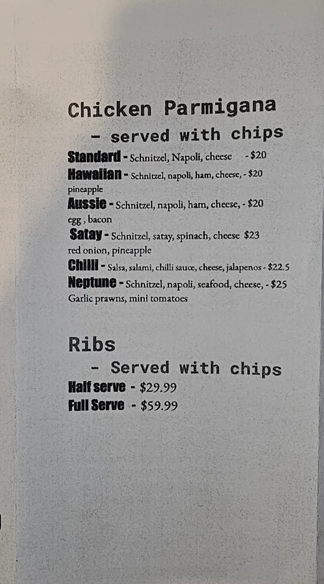 Menu, 4shore Pizza & Pasta