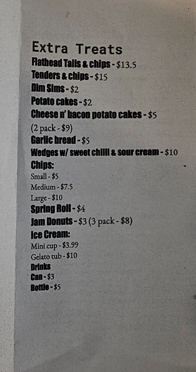Menu, 4shore Pizza & Pasta
