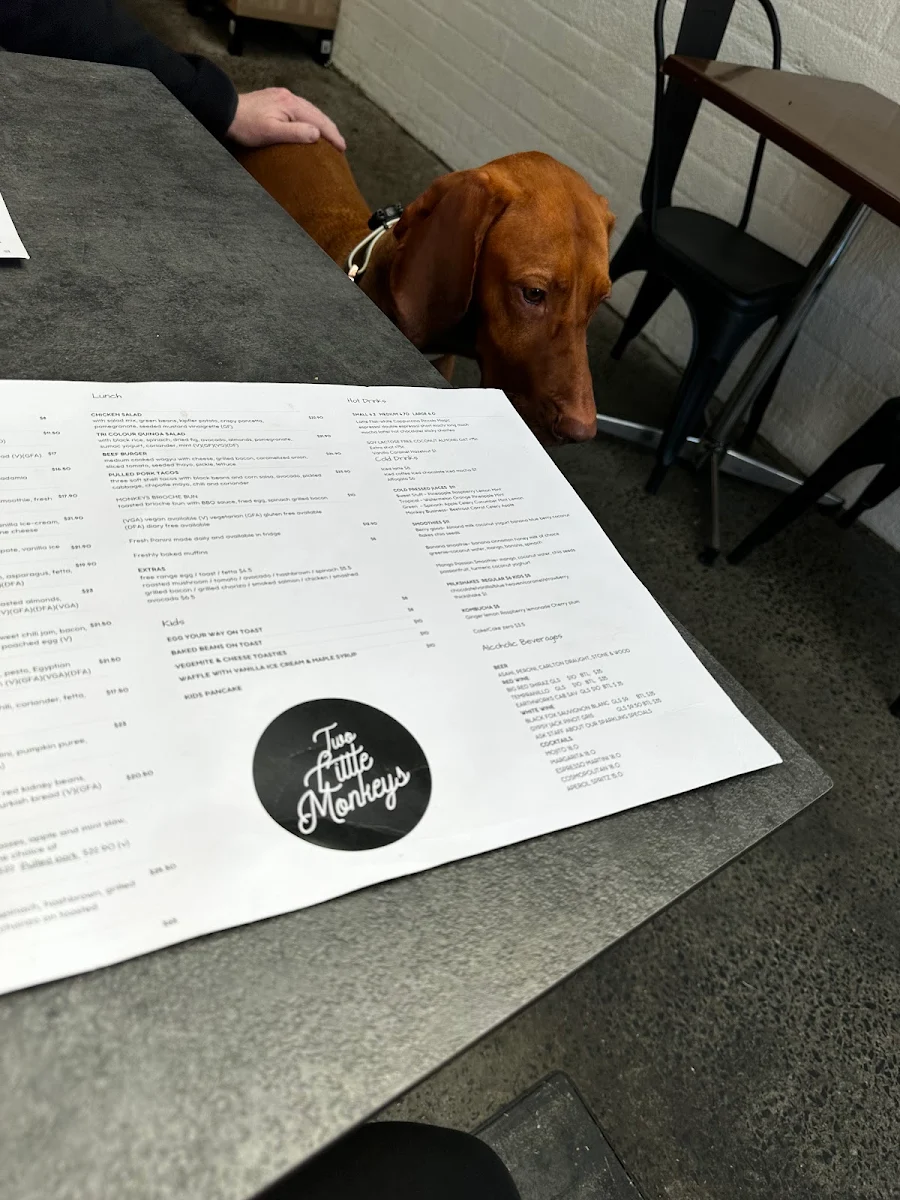 Menu, Two Little Monkeys