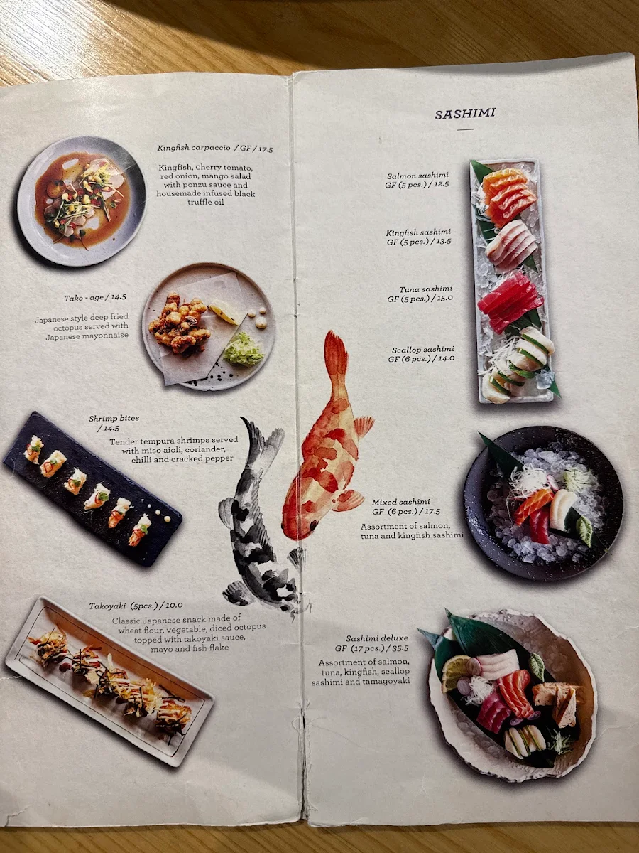 Menu, HANAMURA NORWOOD