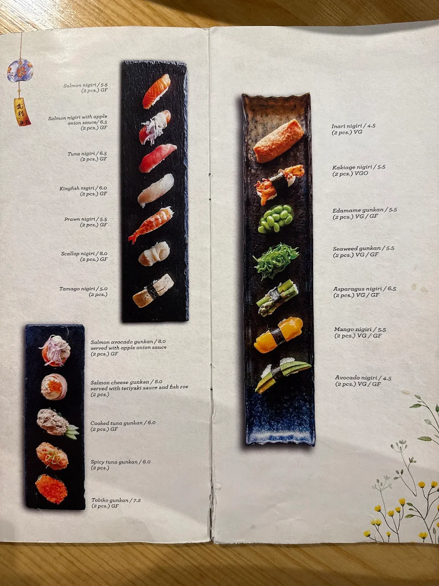 Menu, HANAMURA NORWOOD