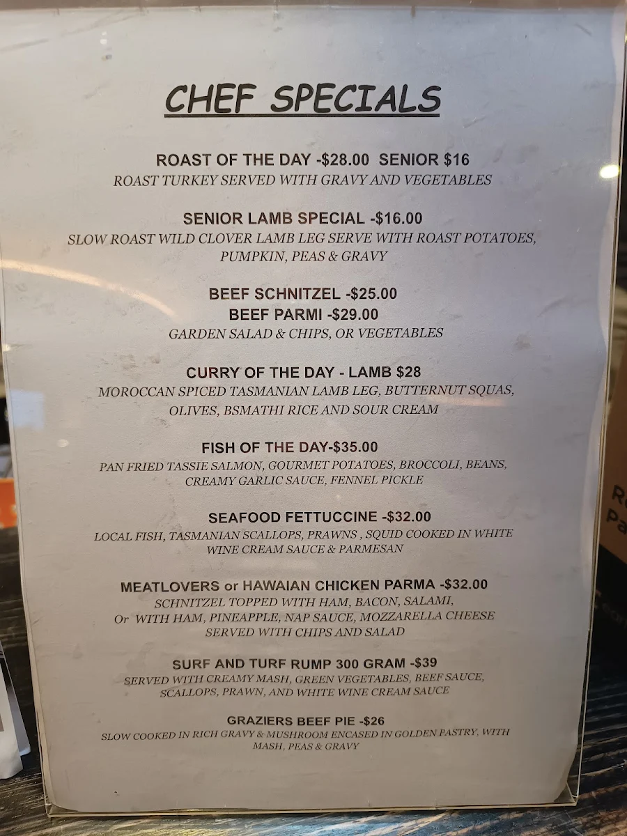 Menu, Carlyle Hotel