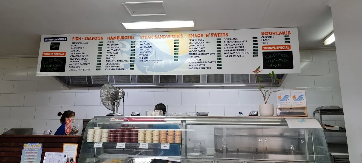 Menu, Jetty Rd Fish & Chips