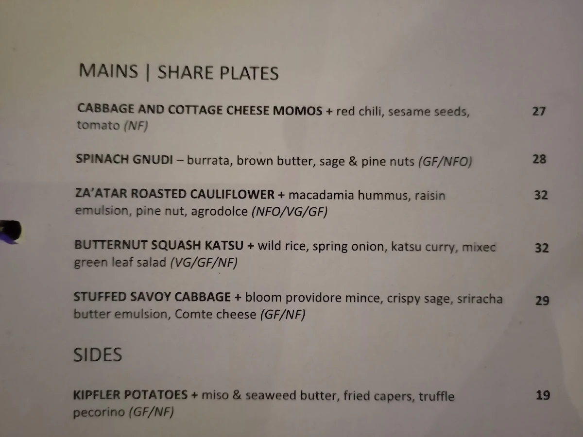 Menu, Monster Kitchen and Bar