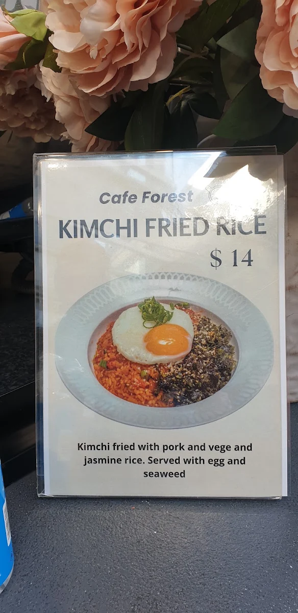 Menu, Cafe Forest