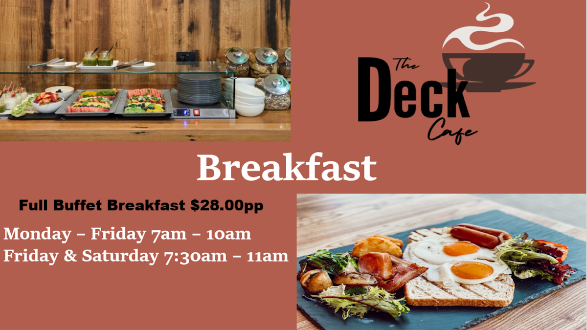 Menu, The Deck Café & Bar