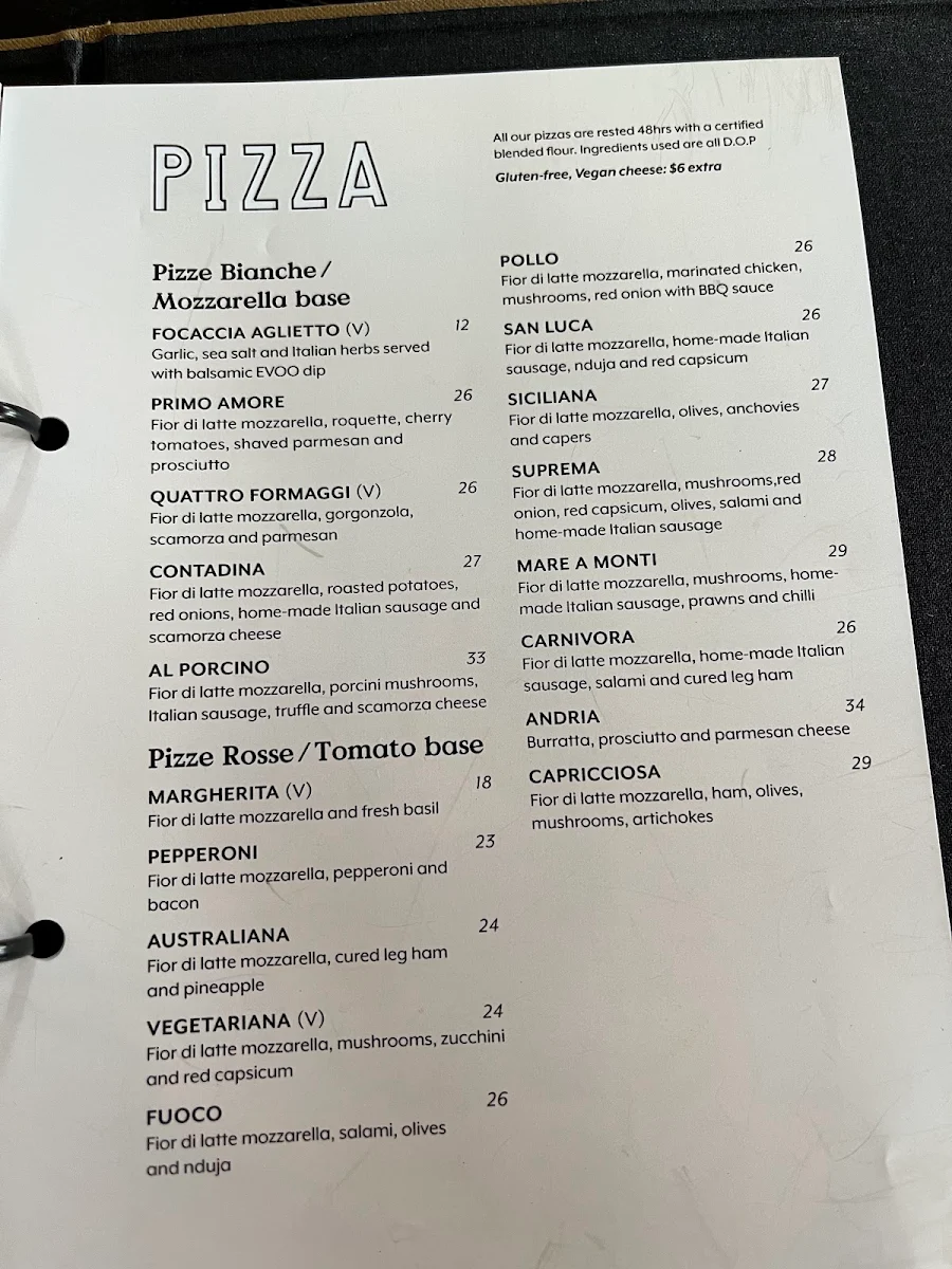 Menu, Locale Mio